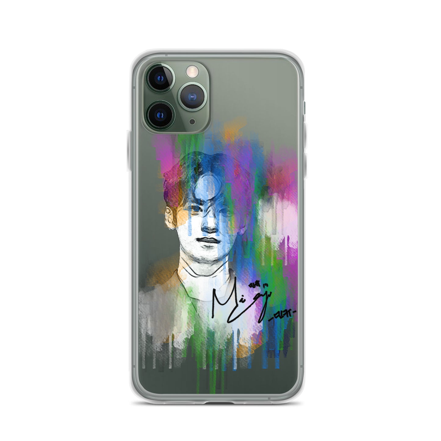 SEVENTEEN Mingyu, Kim Mingyu Waterpaint Portrait iPhone Case