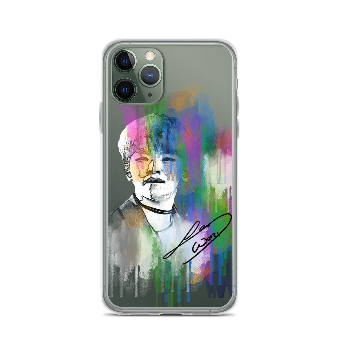 SEVENTEEN Woozi, Lee Ji-hoon Waterpaint Portrait iPhone Case