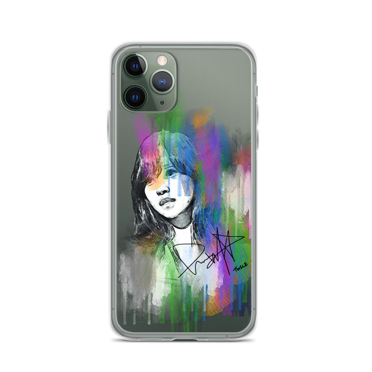 TWICE Mina, Mina Sharon Myoi Waterpaint Portrait iPhone Case