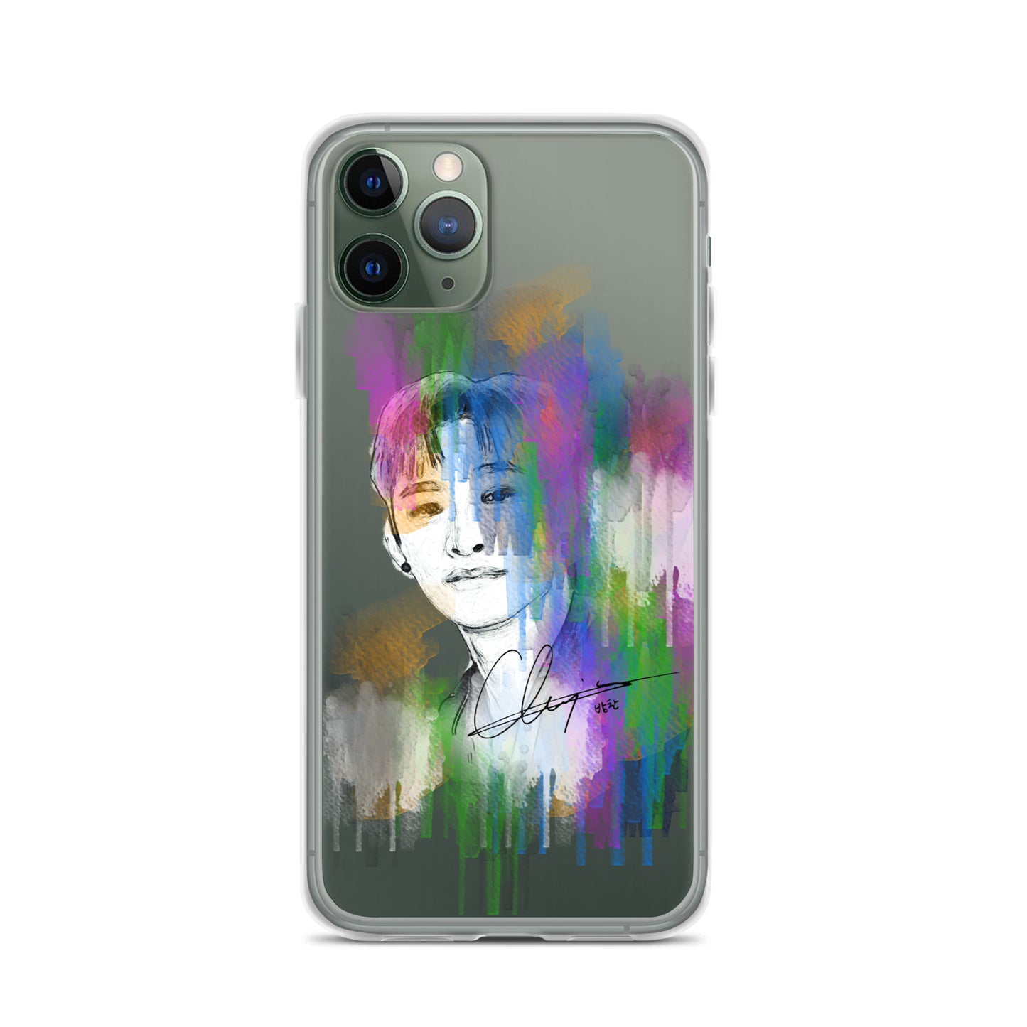 Stray Kids Bang Chan, Christopher Bang Waterpaint Portrait iPhone Case