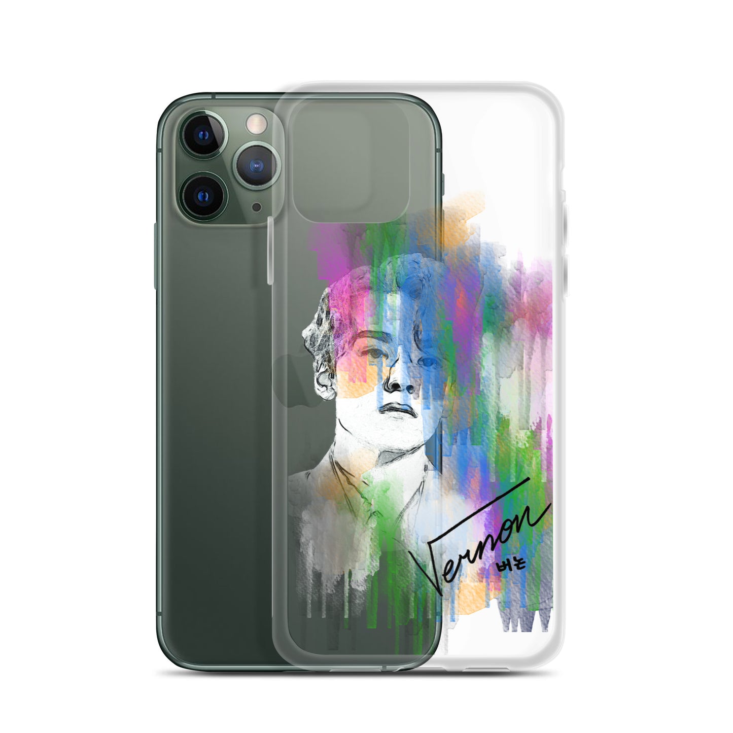 SEVENTEEN Vernon, Hansol Vernon Chwe Waterpaint Portrait iPhone Case