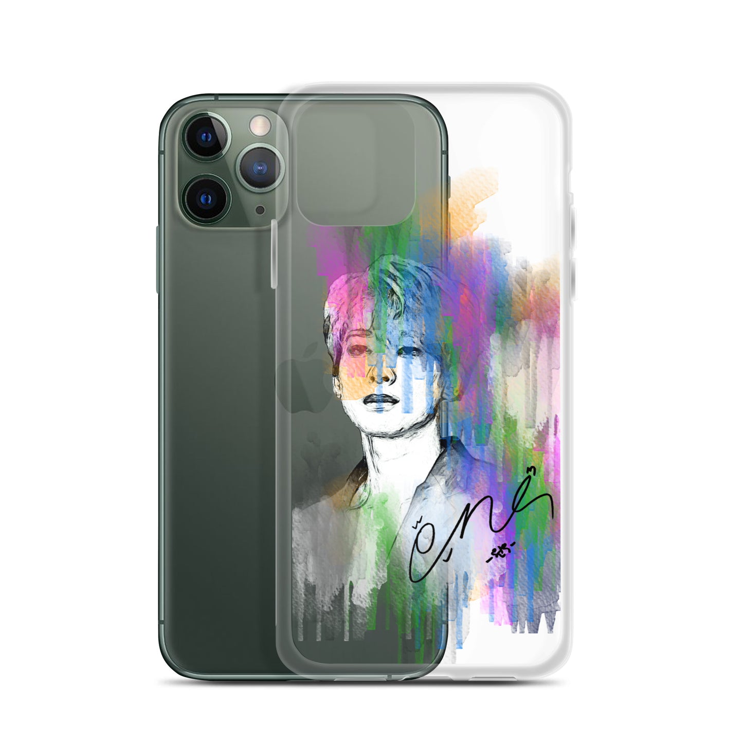 SEVENTEEN Wonwoo, Jeon Won-woo Waterpaint Portrait iPhone Case