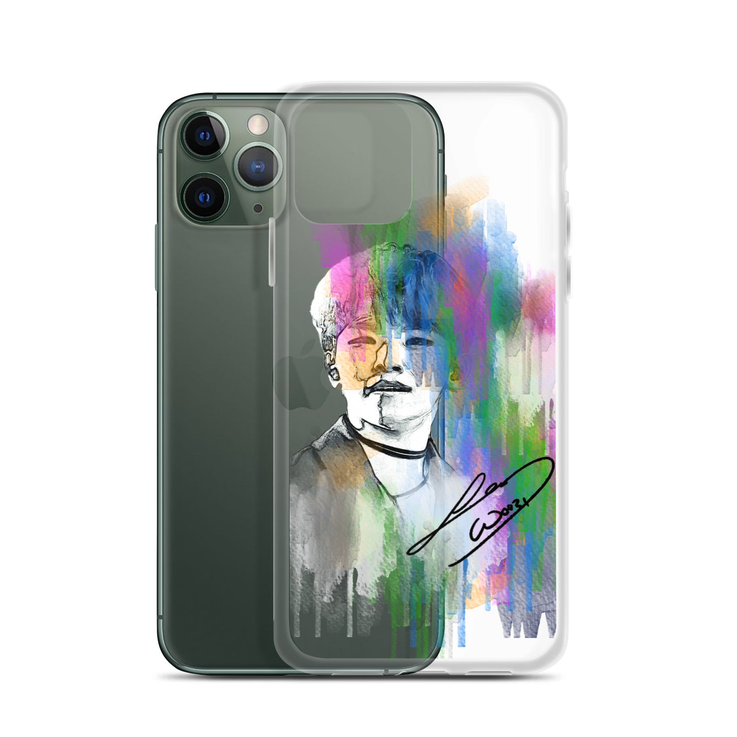 SEVENTEEN Woozi, Lee Ji-hoon Waterpaint Portrait iPhone Case