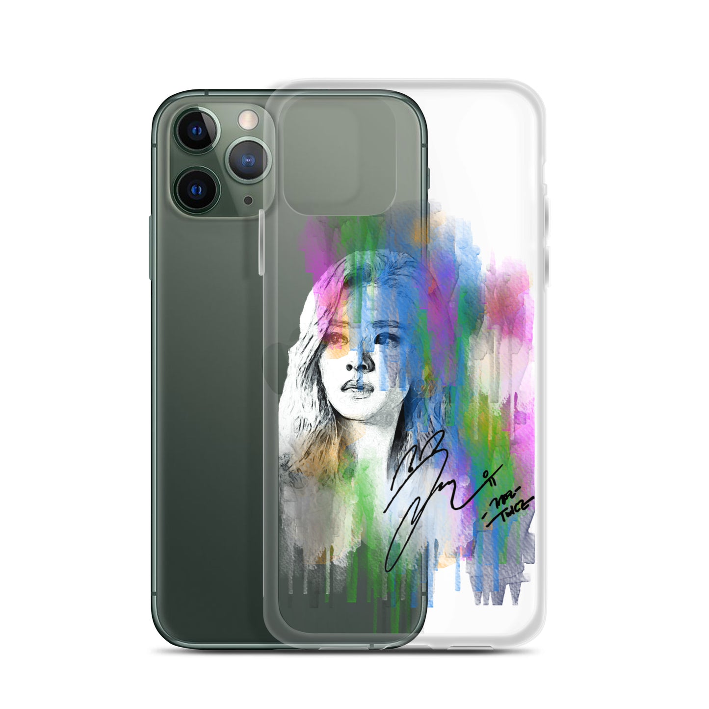 TWICE Jeongyeon, Yoo Jeong-yeon Waterpaint Portrait iPhone Case