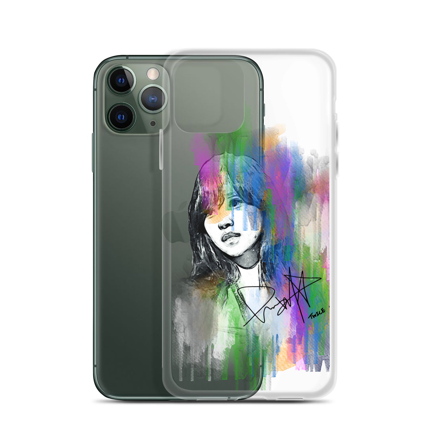 TWICE Mina, Mina Sharon Myoi Waterpaint Portrait iPhone Case