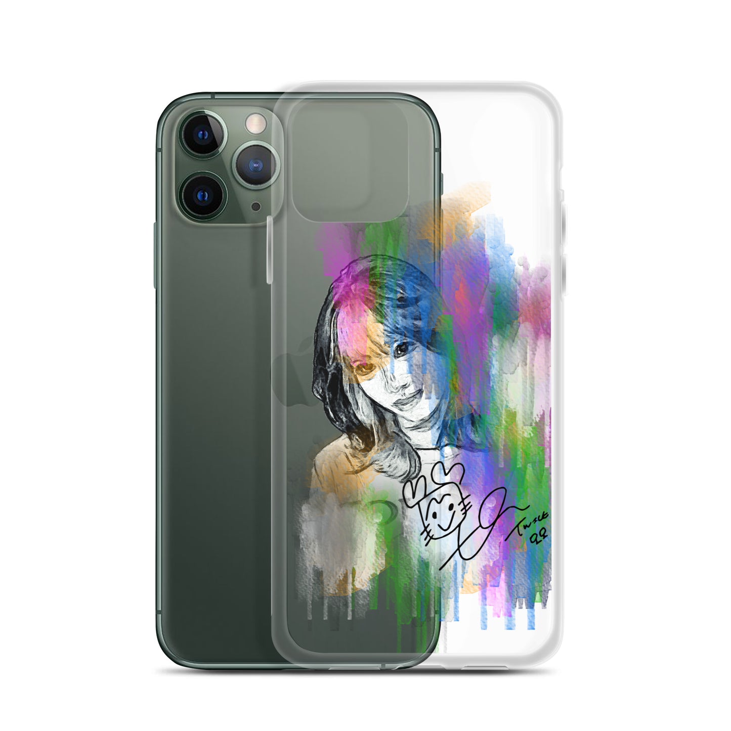 TWICE Momo, Hirai Momo Waterpaint Portrait iPhone Case