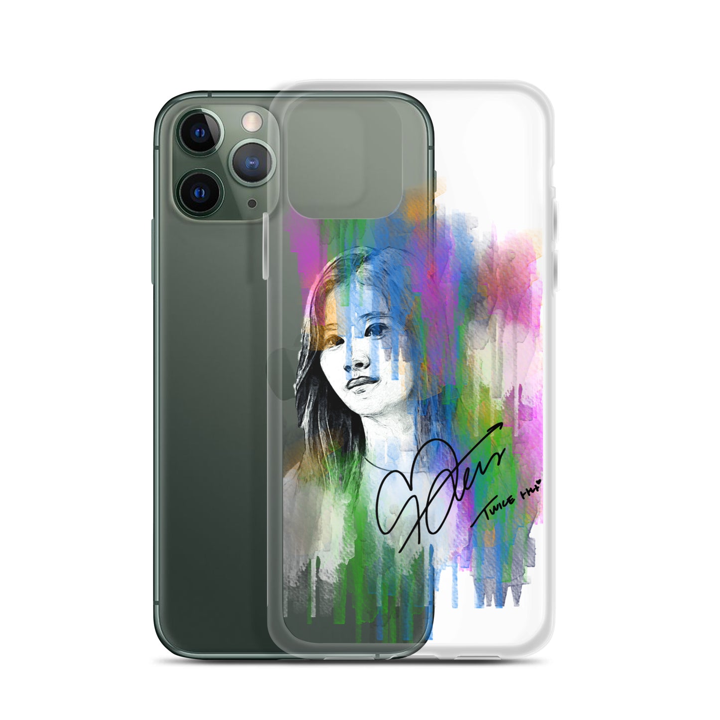 TWICE Sana, Minatozaki Sana Waterpaint Portrait iPhone Case