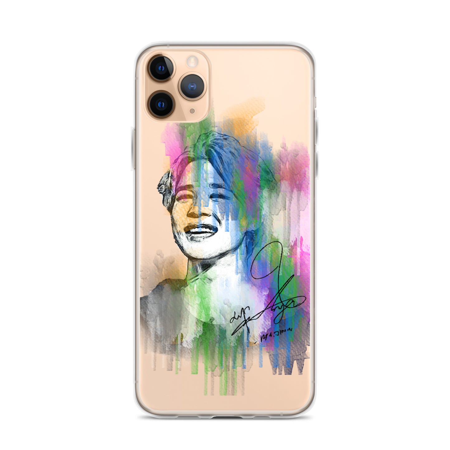 BTS Jimin, Park Ji-min Waterpaint portrait iPhone Case