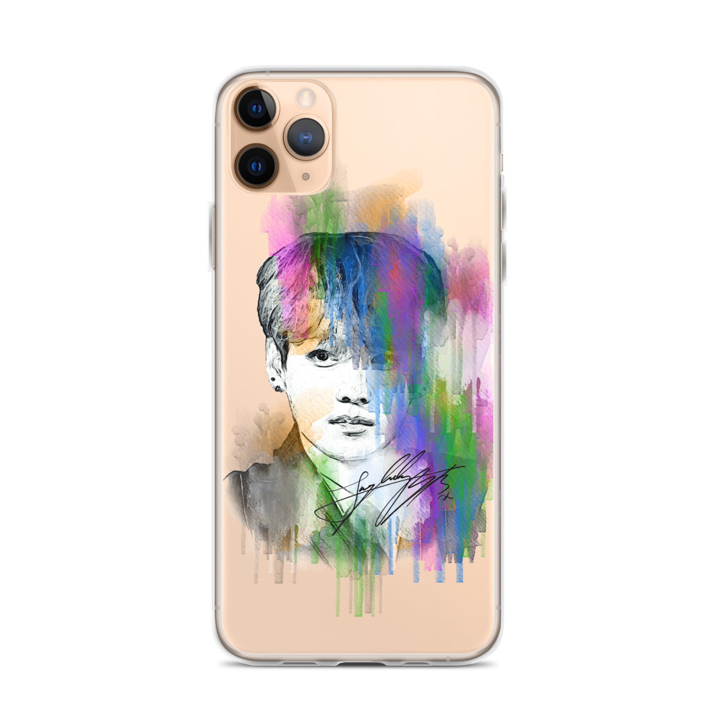 BTS Jungkook, Jeon Jung-kook Waterpaint portrait iPhone Case