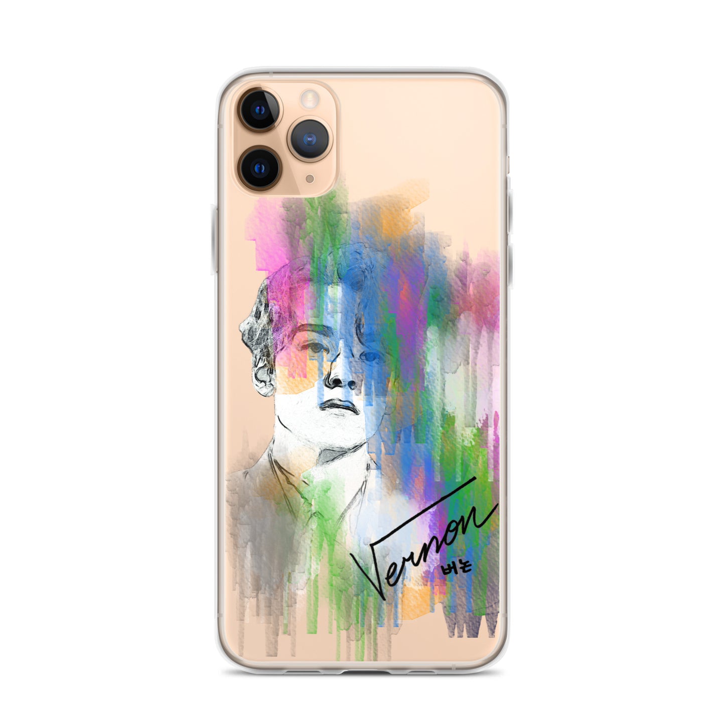 SEVENTEEN Vernon, Hansol Vernon Chwe Waterpaint Portrait iPhone Case