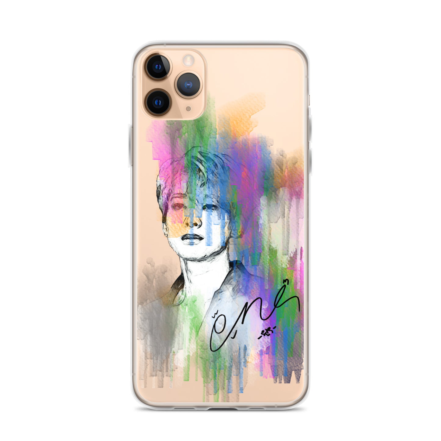 SEVENTEEN Wonwoo, Jeon Won-woo Waterpaint Portrait iPhone Case