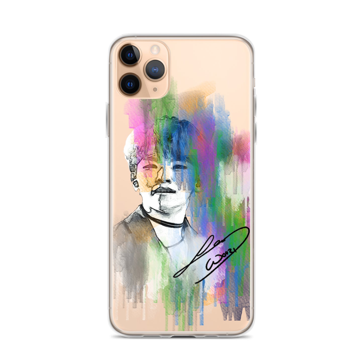 SEVENTEEN Woozi, Lee Ji-hoon Waterpaint Portrait iPhone Case