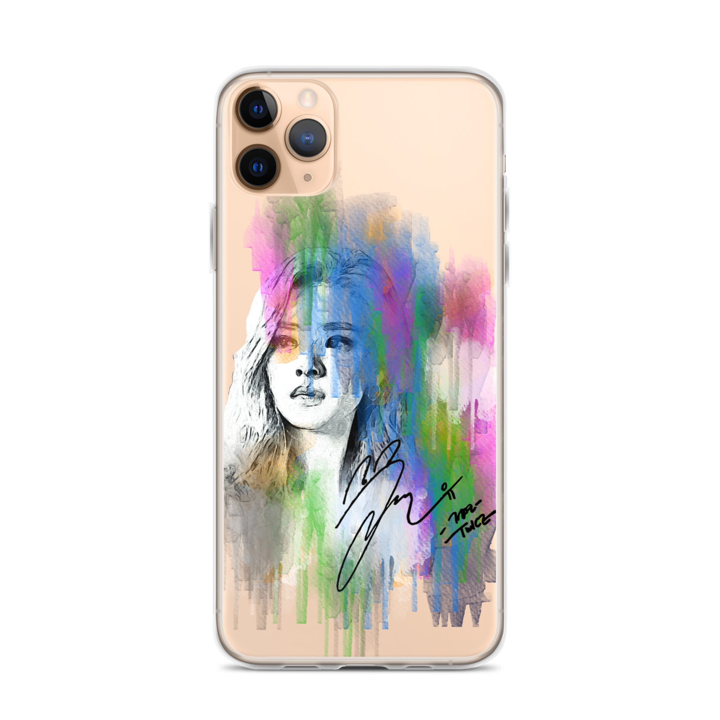 TWICE Jeongyeon, Yoo Jeong-yeon Waterpaint Portrait iPhone Case