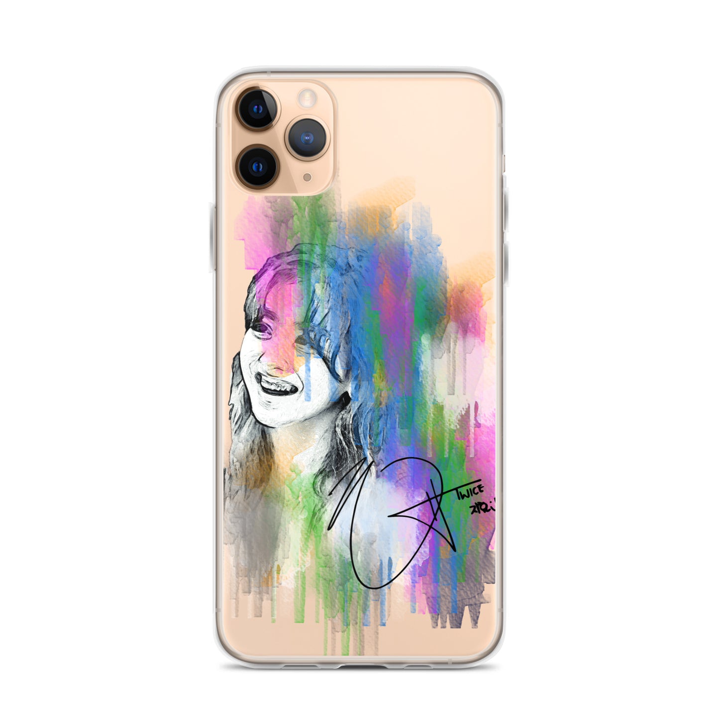 TWICE Jihyo, Park Ji-hyo Waterpaint Portrait iPhone Case