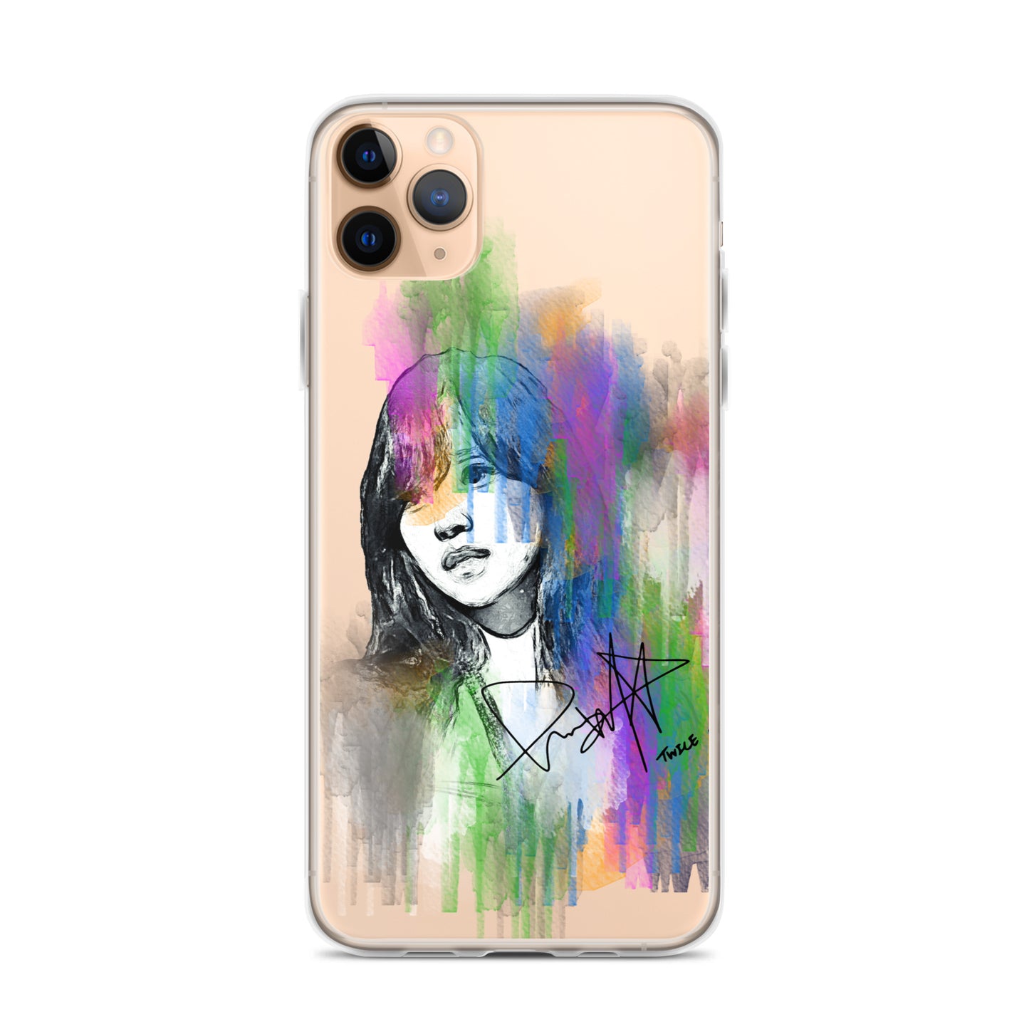 TWICE Mina, Mina Sharon Myoi Waterpaint Portrait iPhone Case