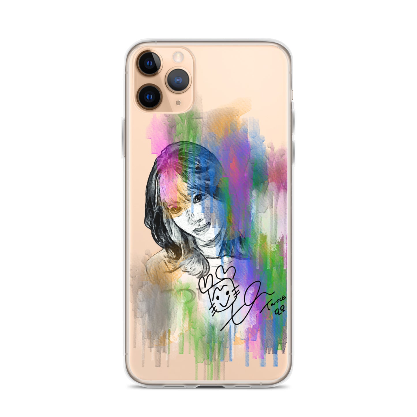 TWICE Momo, Hirai Momo Waterpaint Portrait iPhone Case