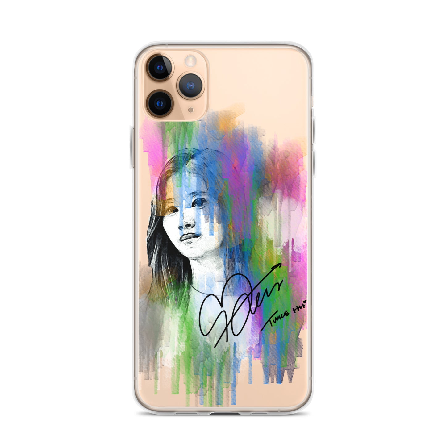 TWICE Sana, Minatozaki Sana Waterpaint Portrait iPhone Case