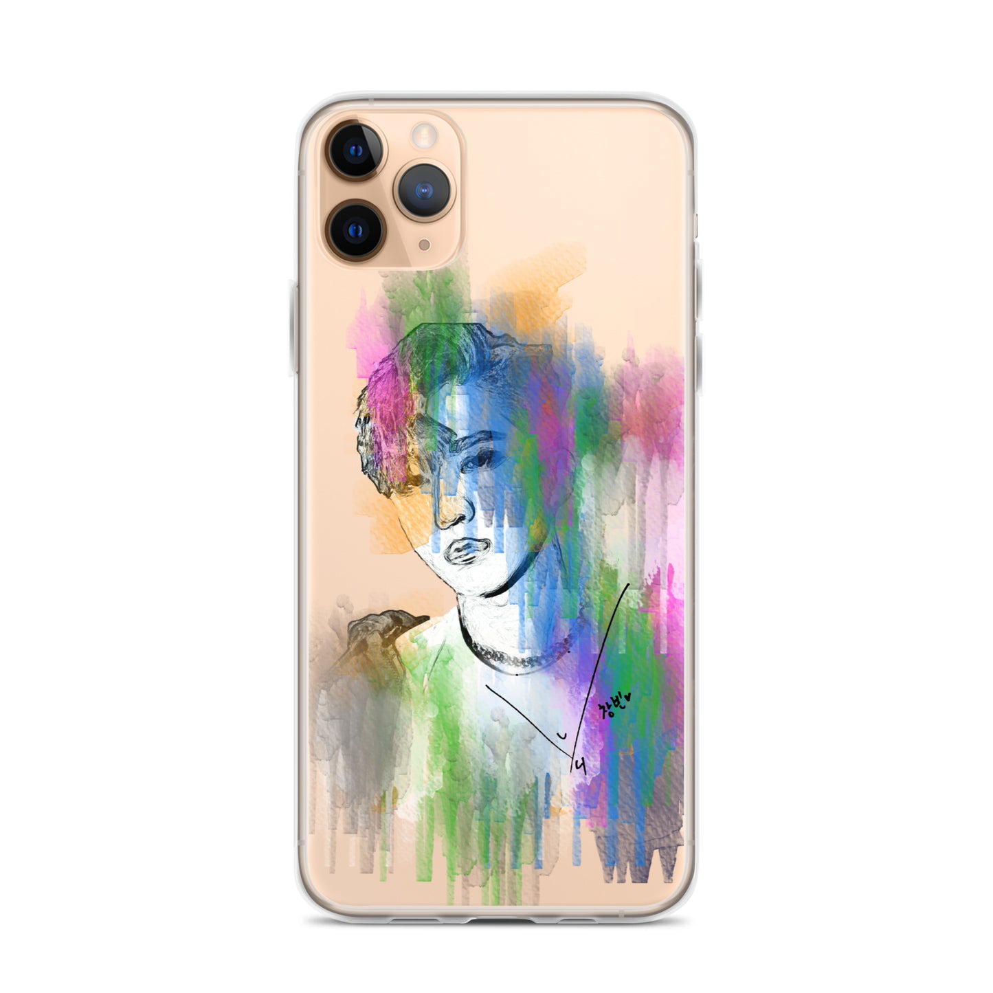 Stray Kids Changbin, Seo Chang-bin Waterpaint Portrait iPhone Case