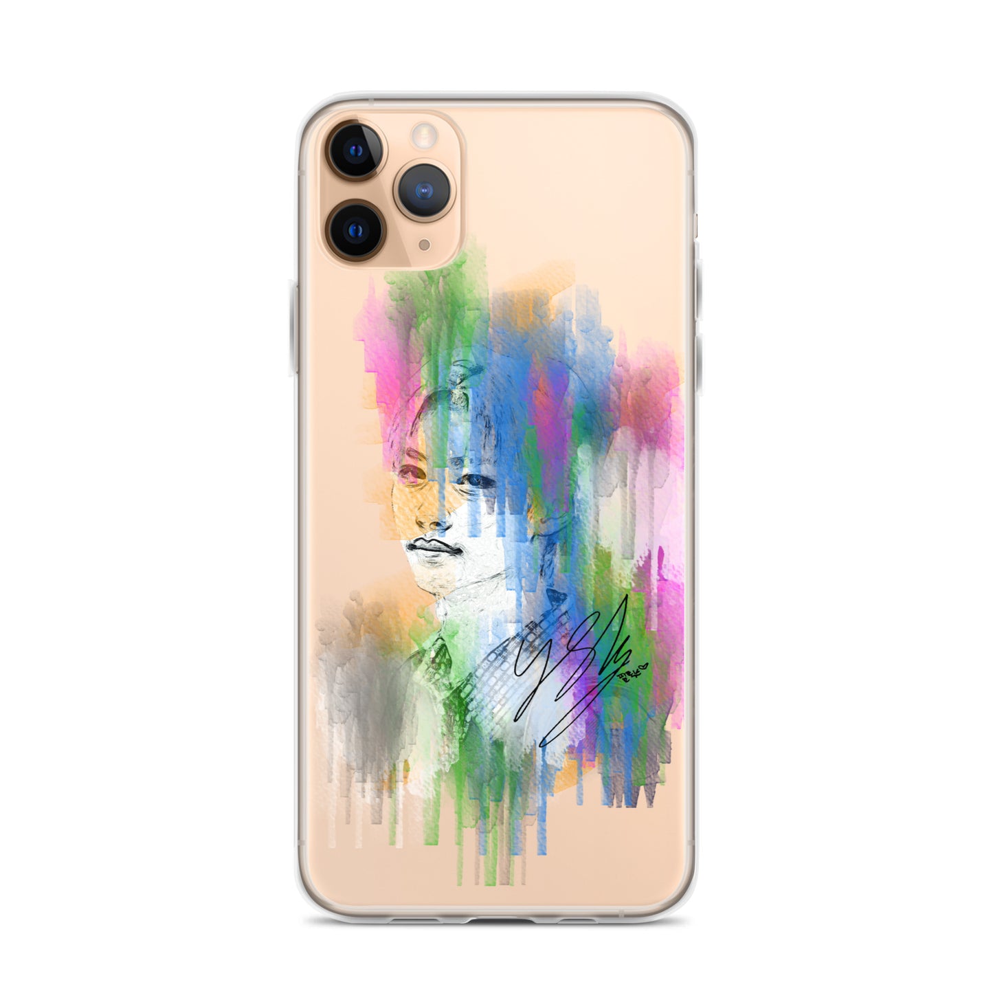 Stray Kids Felix, Lee Felix Waterpaint Portrait iPhone Case