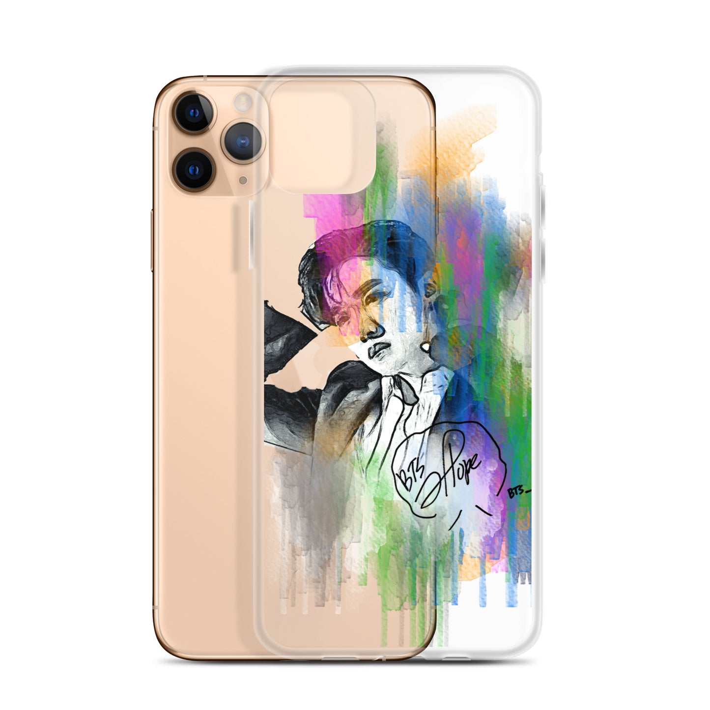 BTS J-Hope, Jung Ho-seok Waterpaint portrait iPhone Case