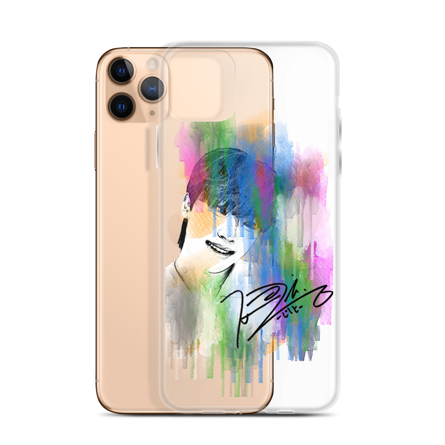 SEVENTEEN Dino, Lee Chan Waterpaint Portrait iPhone Case