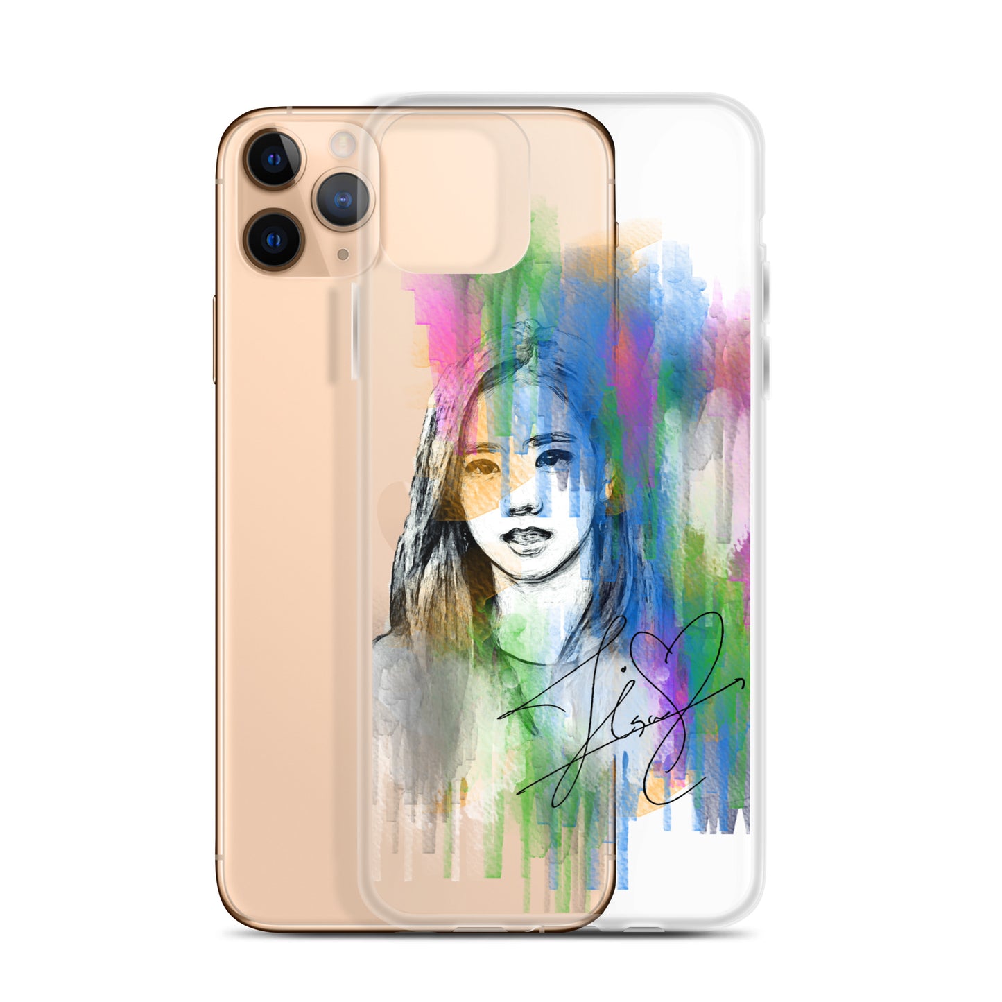 BLACKPINK Jisoo, Kim Jisoo Waterpaint Portrait iPhone Case - kpophow