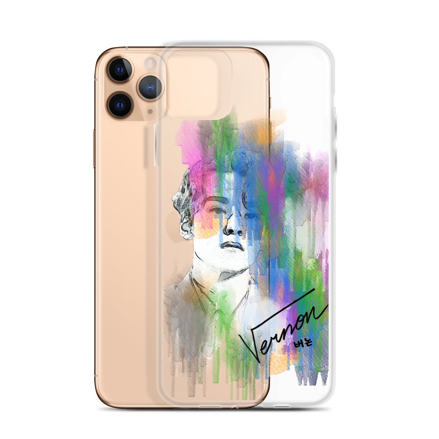 SEVENTEEN Vernon, Hansol Vernon Chwe Waterpaint Portrait iPhone Case