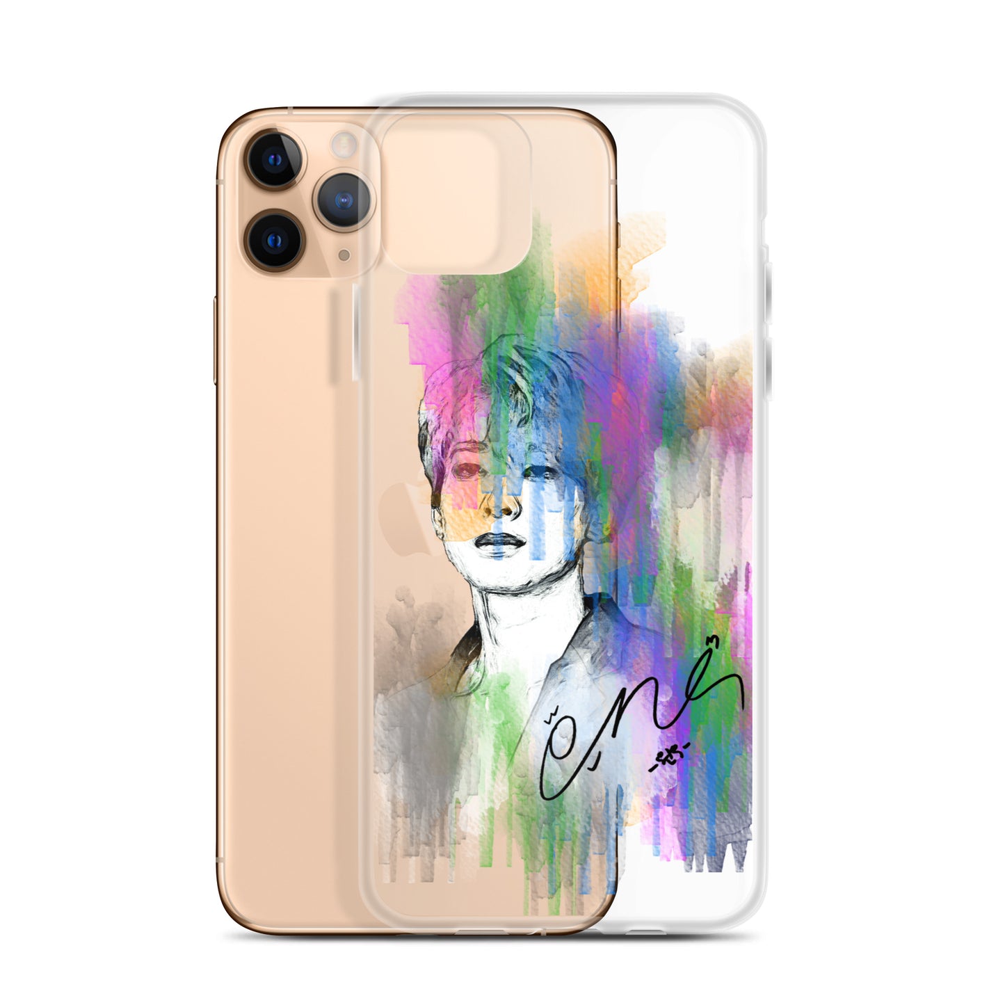 SEVENTEEN Wonwoo, Jeon Won-woo Waterpaint Portrait iPhone Case