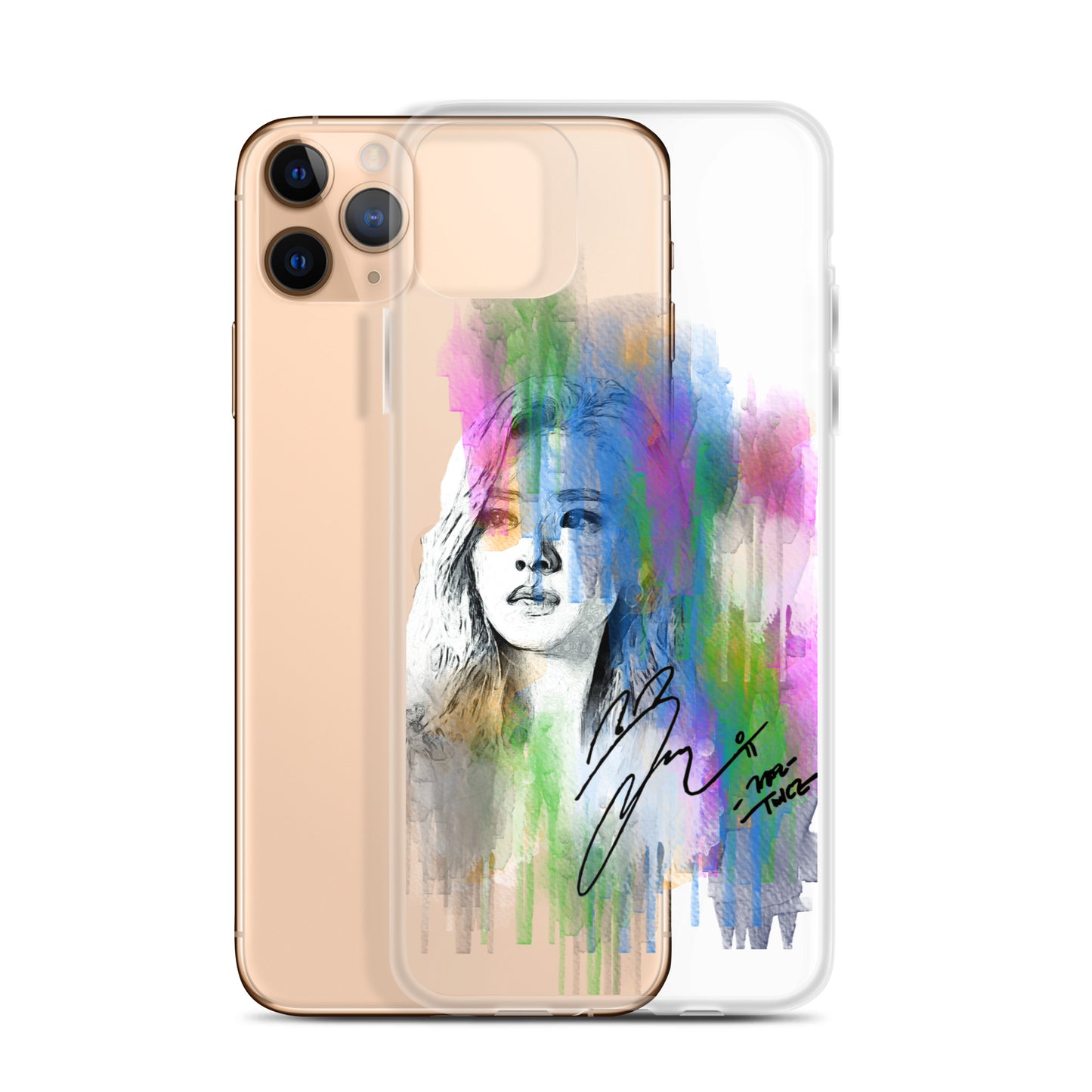 TWICE Jeongyeon, Yoo Jeong-yeon Waterpaint Portrait iPhone Case