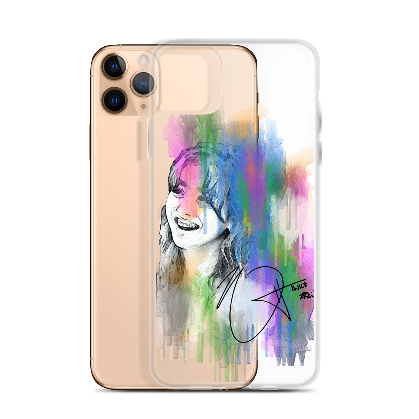 TWICE Jihyo, Park Ji-hyo Waterpaint Portrait iPhone Case