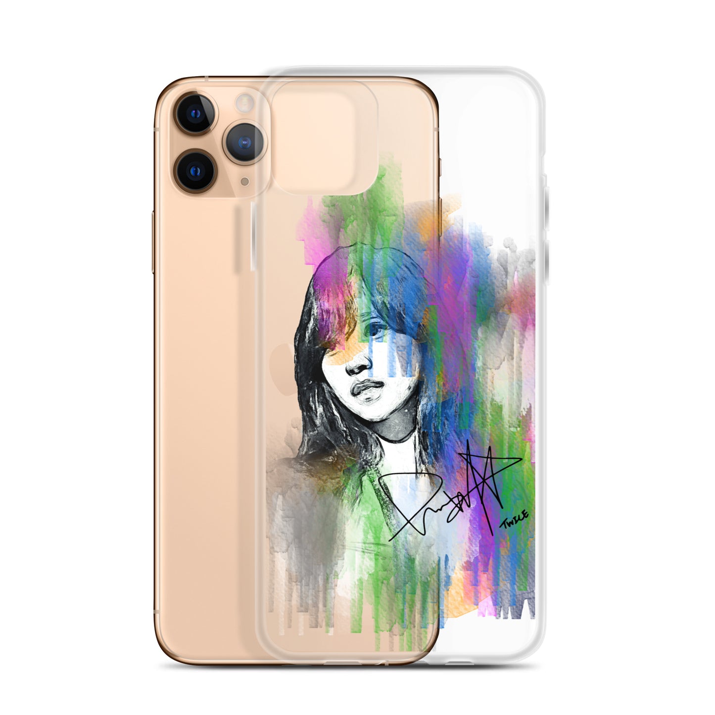 TWICE Mina, Mina Sharon Myoi Waterpaint Portrait iPhone Case