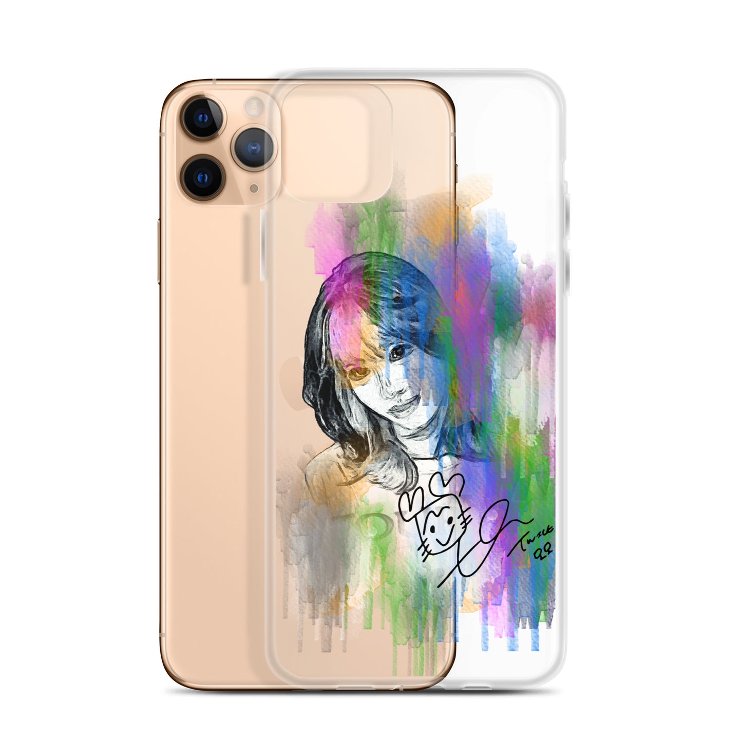 TWICE Momo, Hirai Momo Waterpaint Portrait iPhone Case