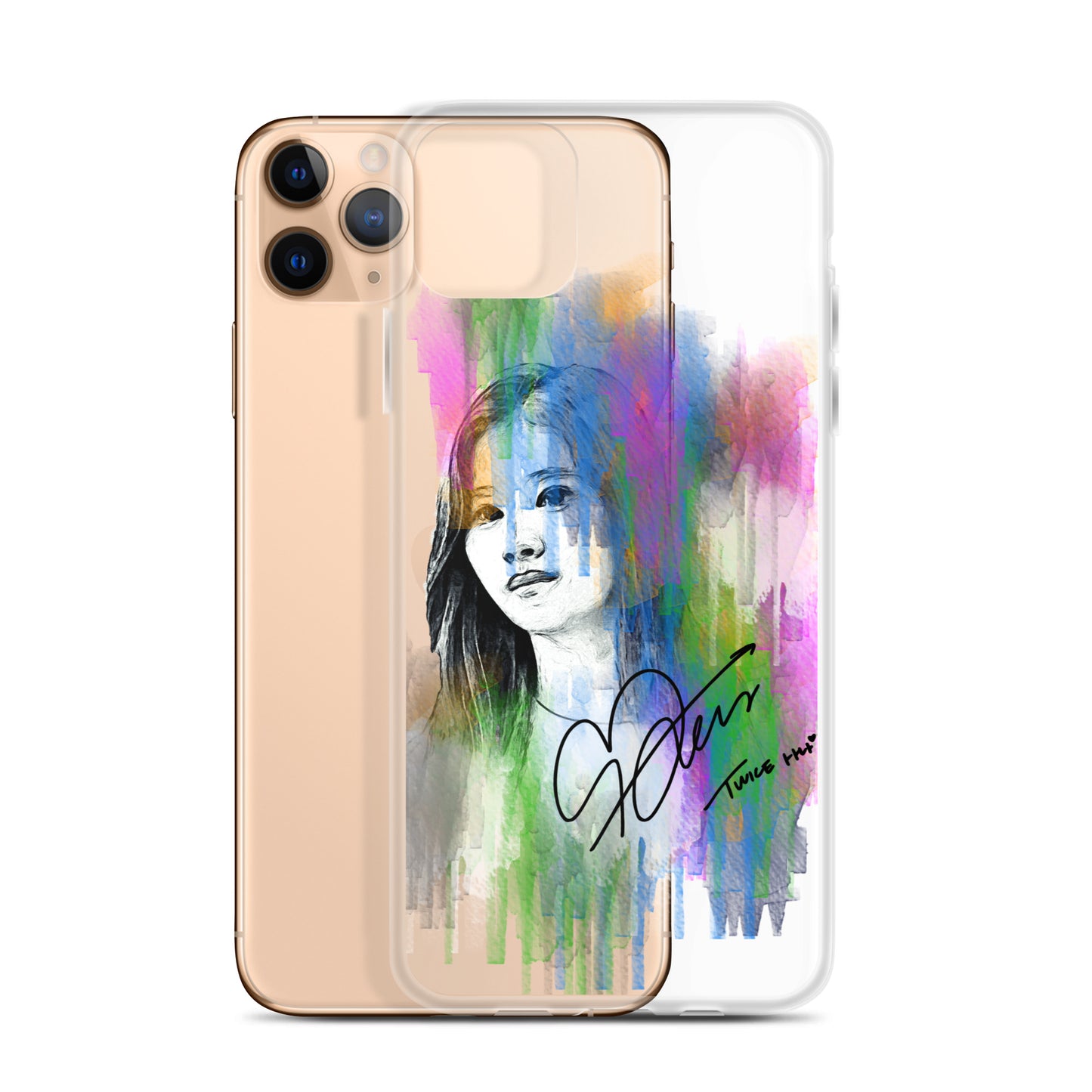 TWICE Sana, Minatozaki Sana Waterpaint Portrait iPhone Case