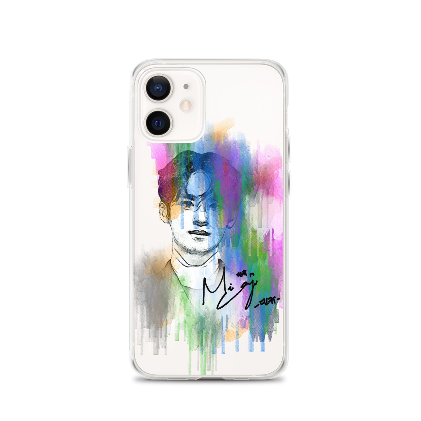 SEVENTEEN Mingyu, Kim Mingyu Waterpaint Portrait iPhone Case