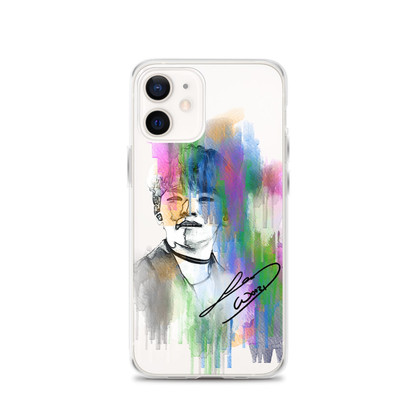 SEVENTEEN Woozi, Lee Ji-hoon Waterpaint Portrait iPhone Case