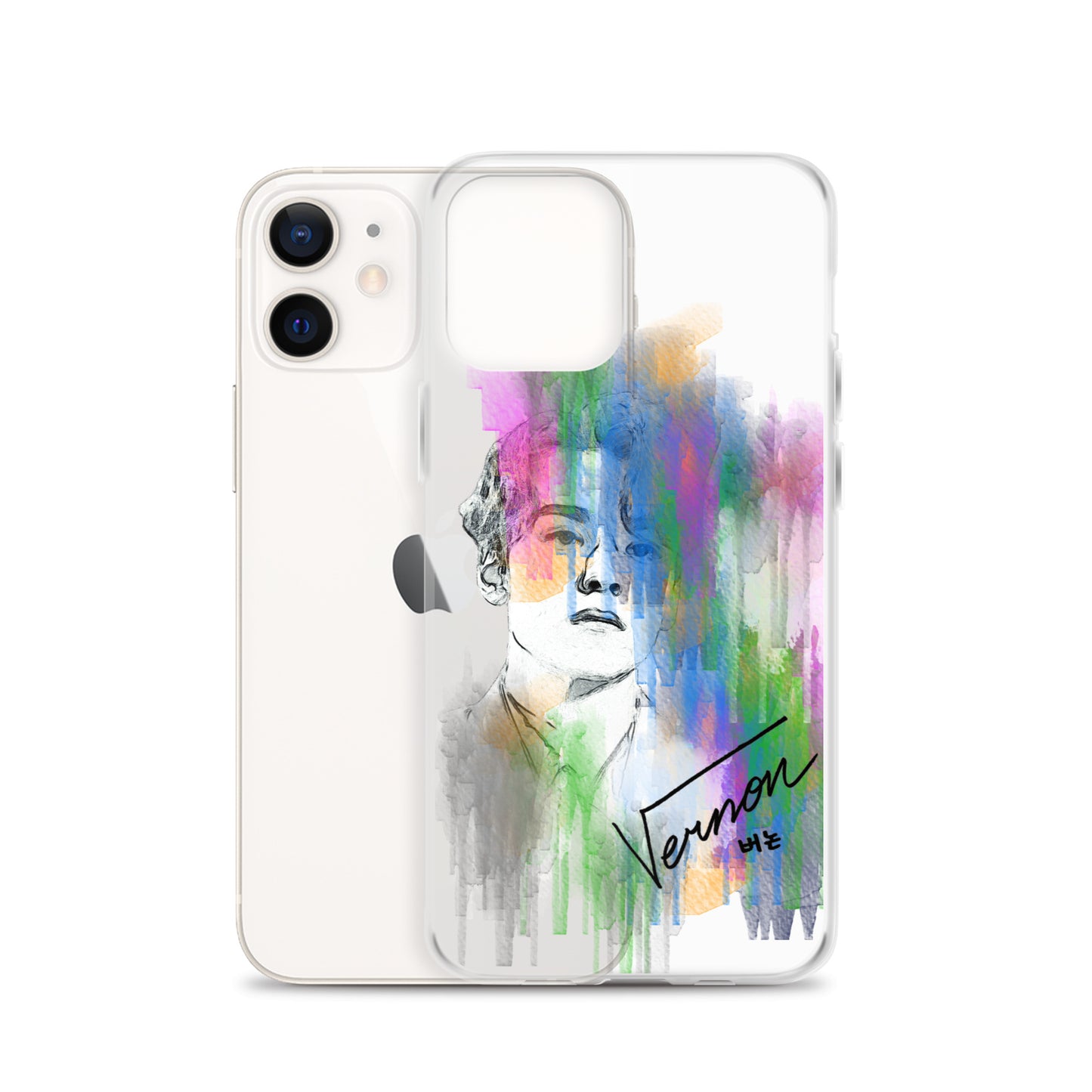 SEVENTEEN Vernon, Hansol Vernon Chwe Waterpaint Portrait iPhone Case