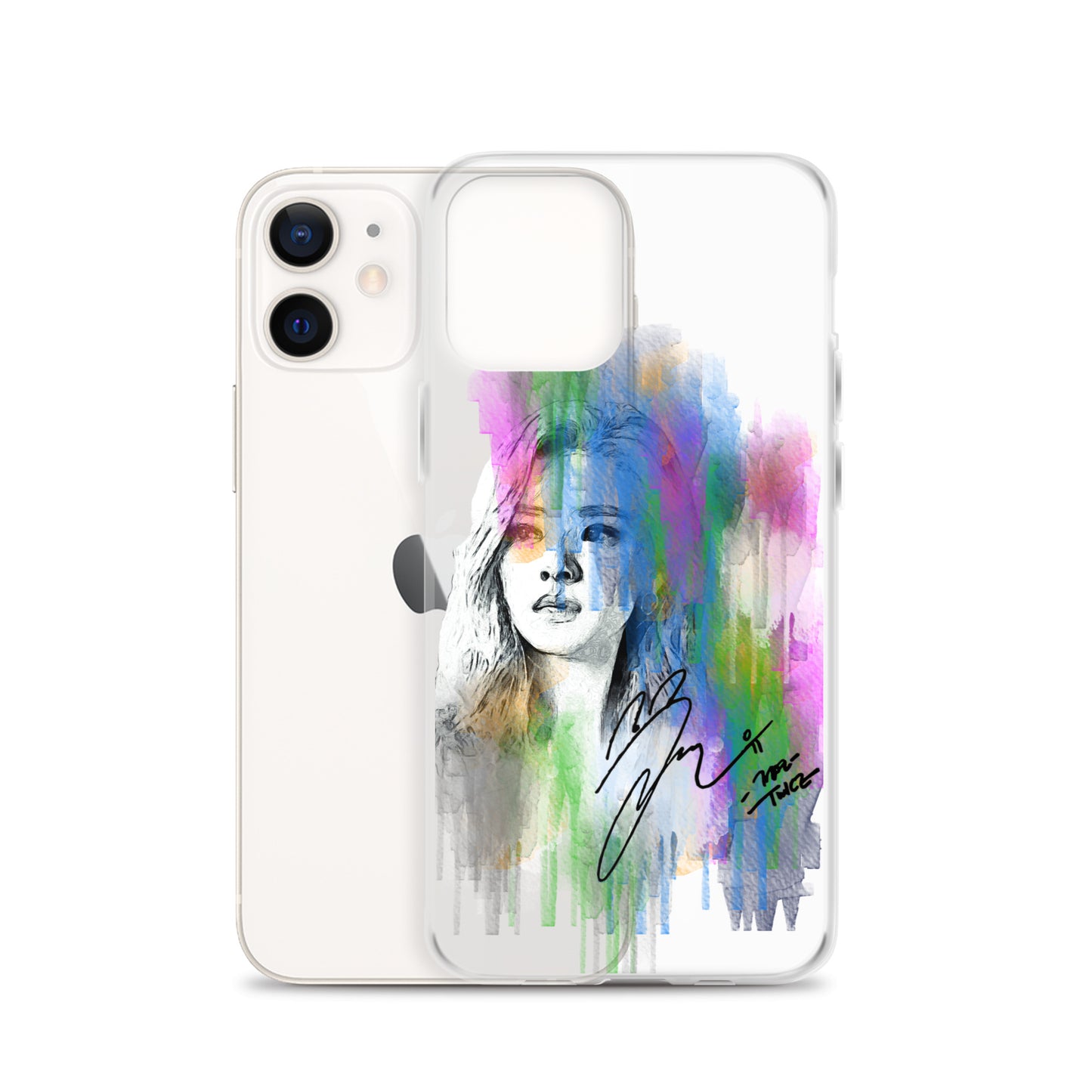 TWICE Jeongyeon, Yoo Jeong-yeon Waterpaint Portrait iPhone Case