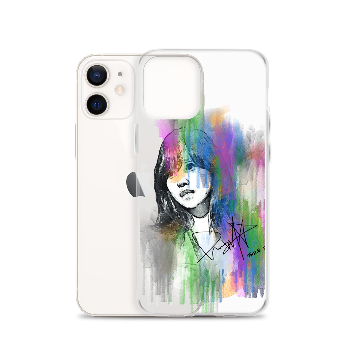 TWICE Mina, Mina Sharon Myoi Waterpaint Portrait iPhone Case