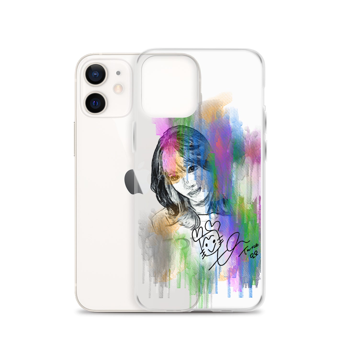 TWICE Momo, Hirai Momo Waterpaint Portrait iPhone Case