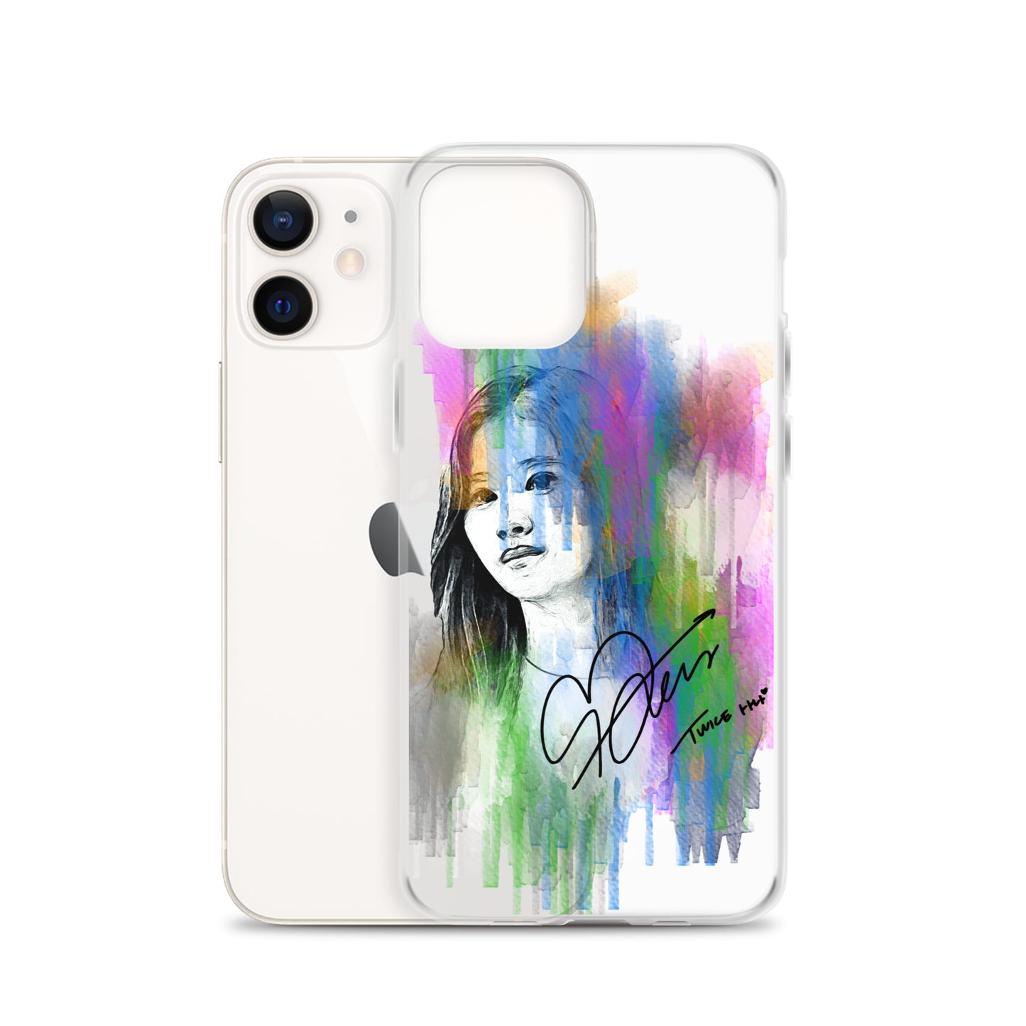 TWICE Sana, Minatozaki Sana Waterpaint Portrait iPhone Case