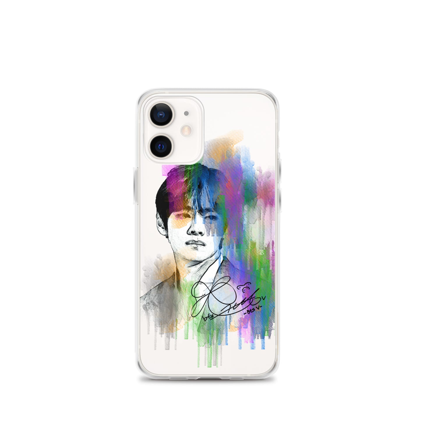 BTS V, Kim Tae-hyung Waterpaint portrait iPhone Case