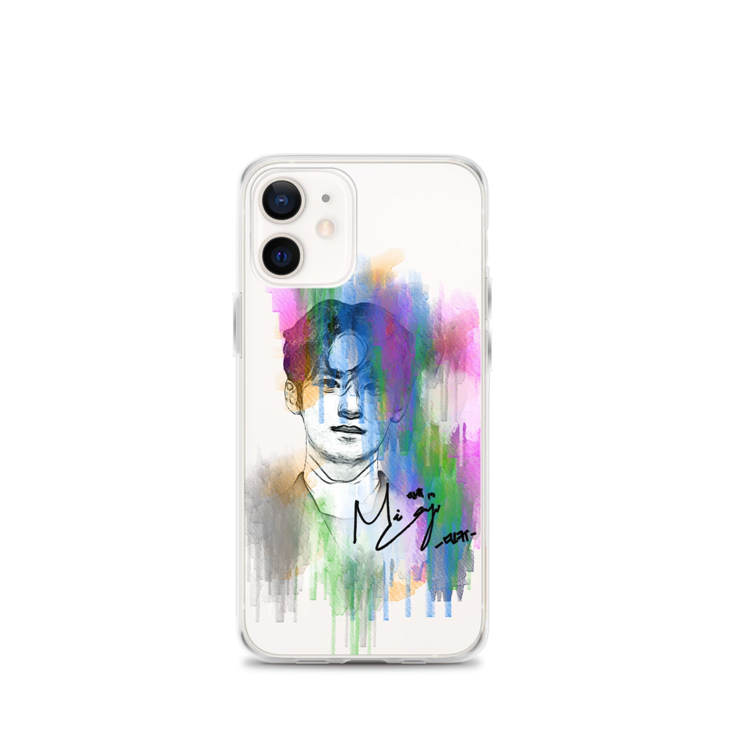 SEVENTEEN Mingyu, Kim Mingyu Waterpaint Portrait iPhone Case