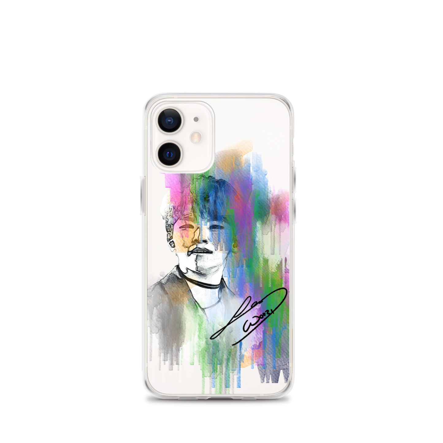 SEVENTEEN Woozi, Lee Ji-hoon Waterpaint Portrait iPhone Case