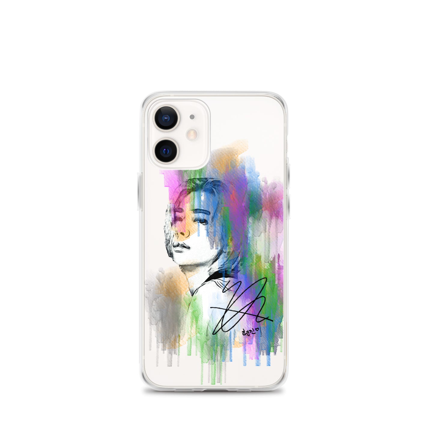 Stray Kids Hyunjin, Hwang Hyunjin Waterpaint Portrait iPhone Case
