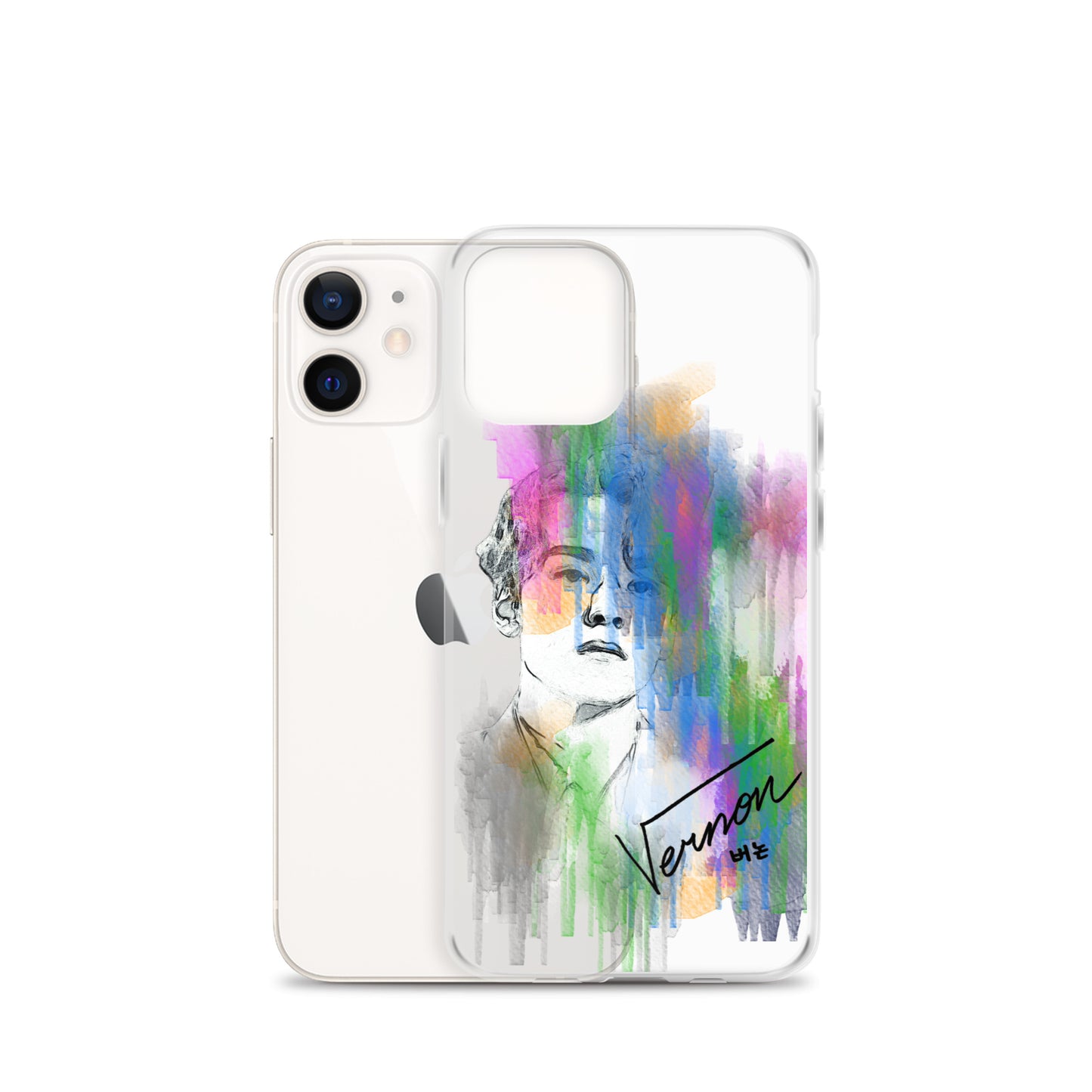 SEVENTEEN Vernon, Hansol Vernon Chwe Waterpaint Portrait iPhone Case