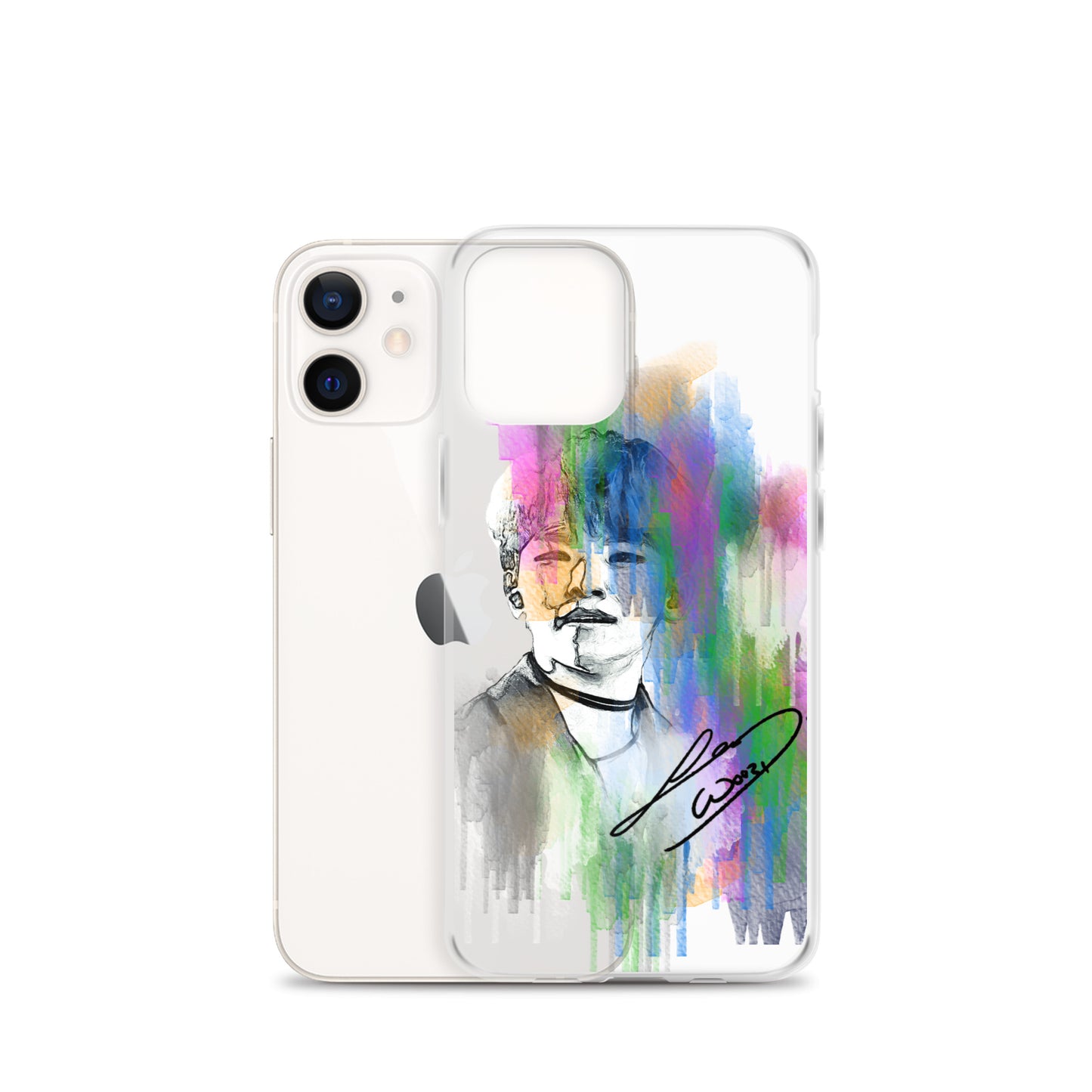 SEVENTEEN Woozi, Lee Ji-hoon Waterpaint Portrait iPhone Case