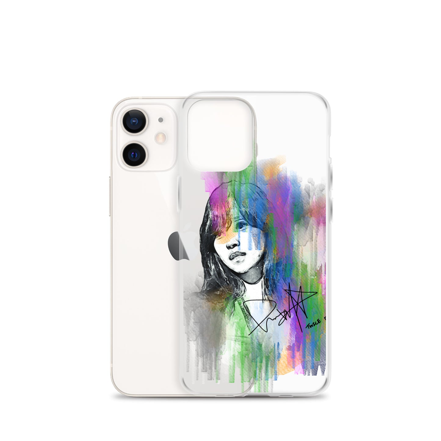 TWICE Mina, Mina Sharon Myoi Waterpaint Portrait iPhone Case