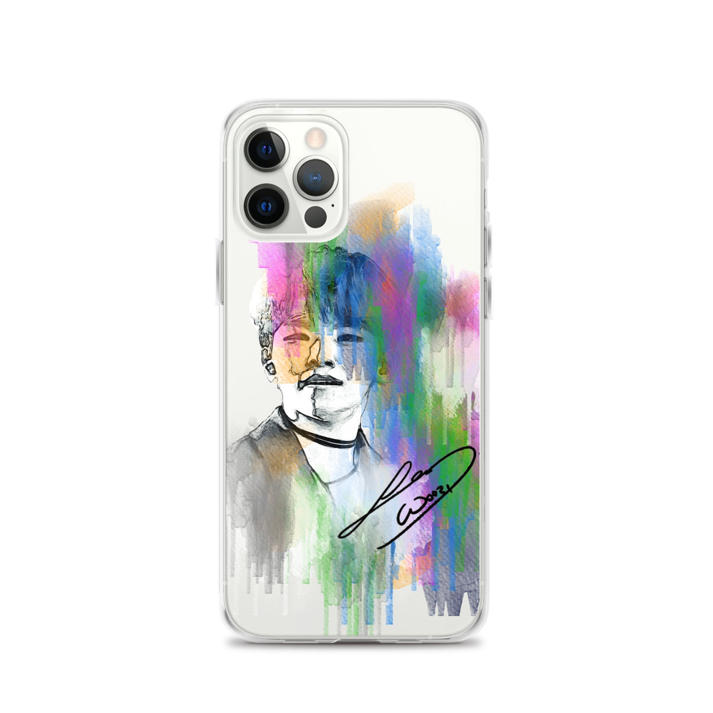 SEVENTEEN Woozi, Lee Ji-hoon Waterpaint Portrait iPhone Case