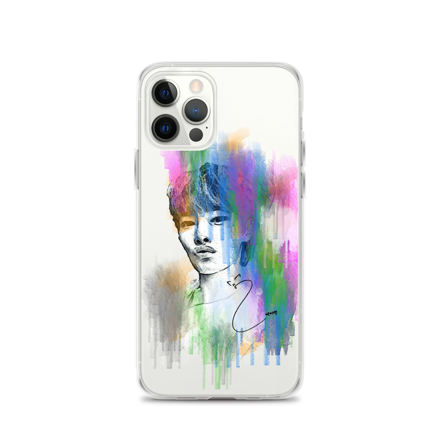 Stray Kids I.N, Yang Jeong-in Waterpaint Portrait iPhone Case