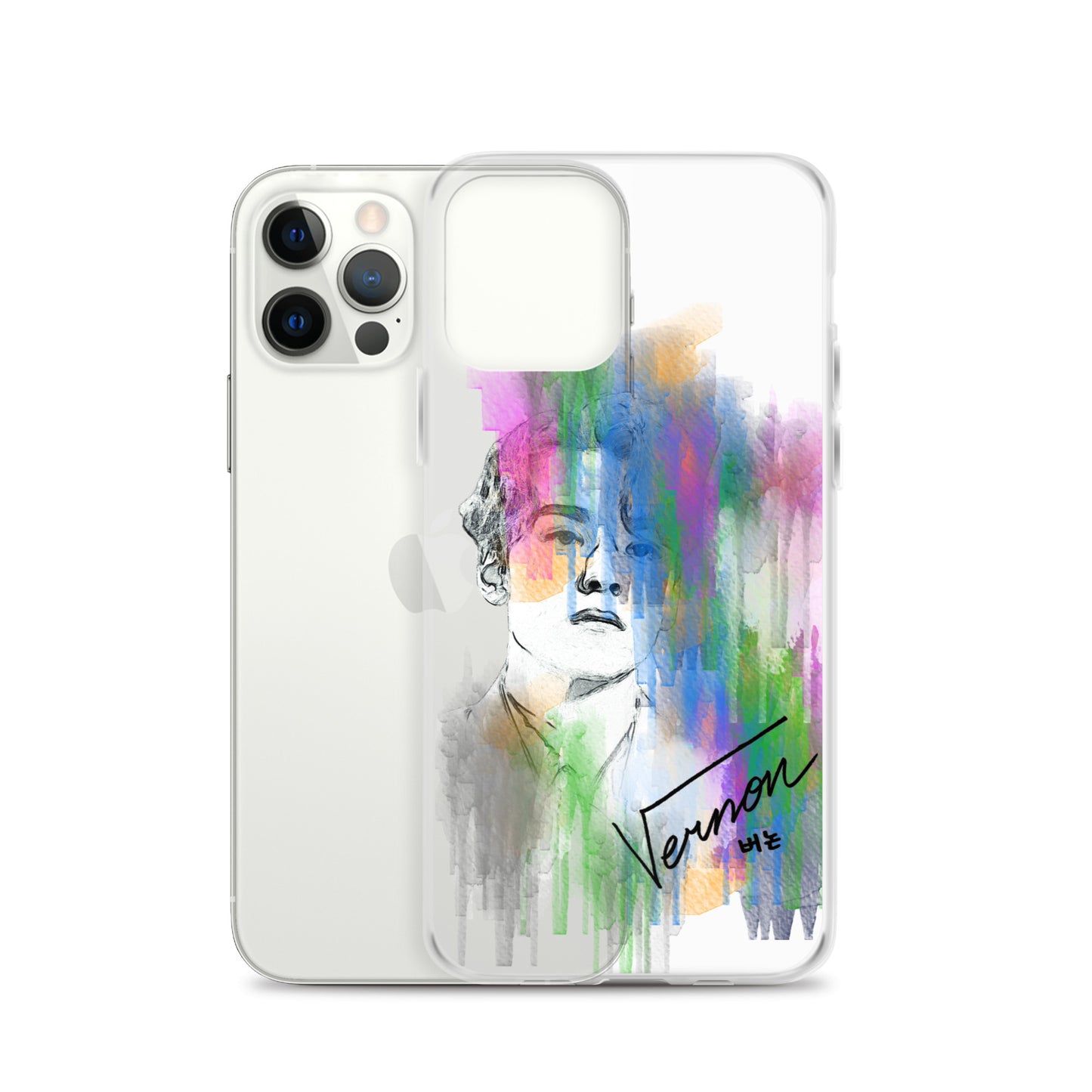 SEVENTEEN Vernon, Hansol Vernon Chwe Waterpaint Portrait iPhone Case